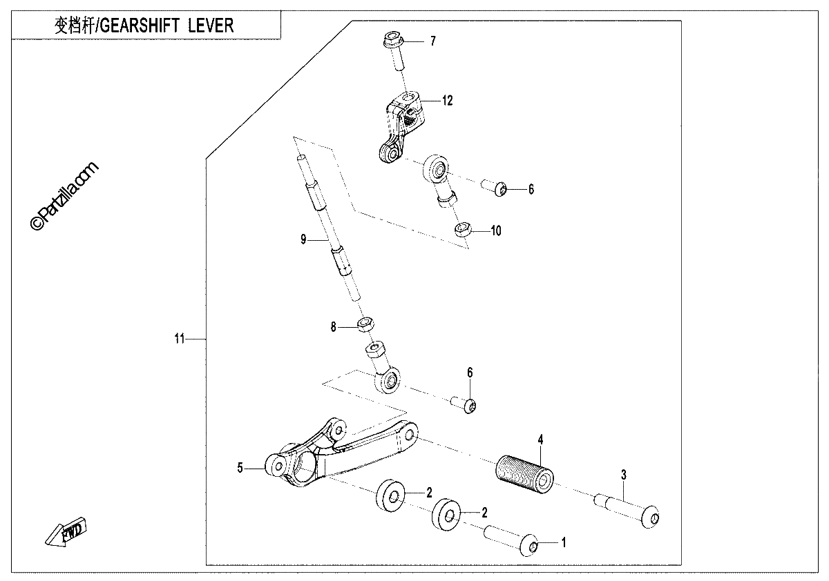 Diagrama de GEARSHIFT LEVER