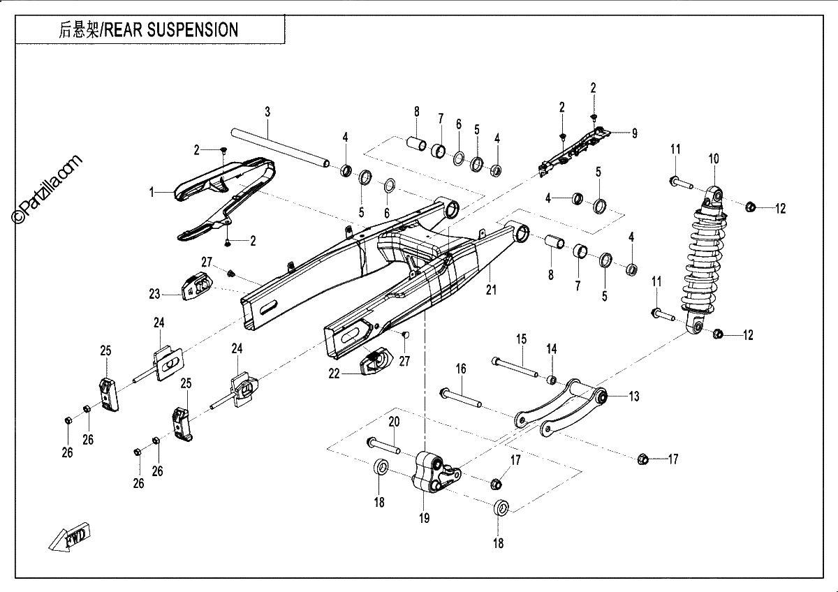 Diagrama de REAR SUSPENSION