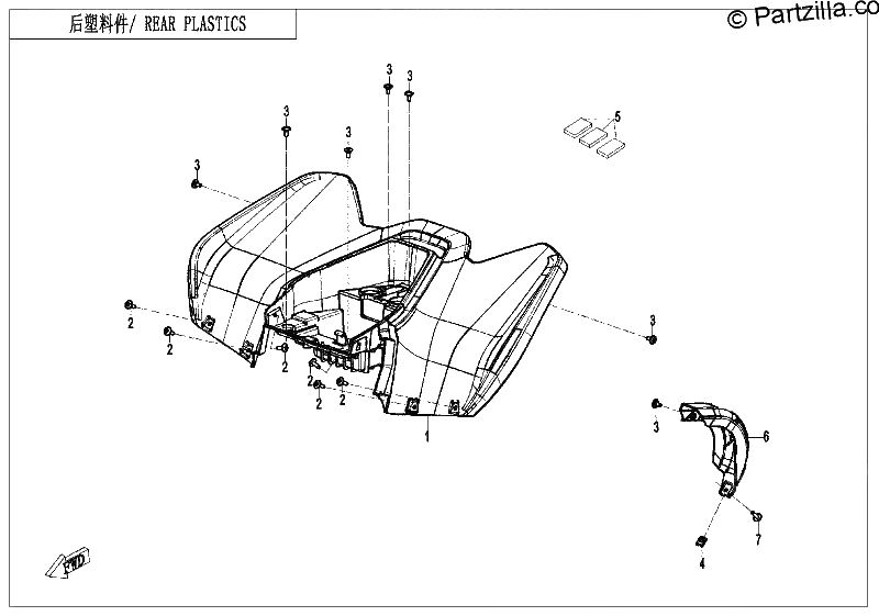 Diagrama de REAR PLASTICS