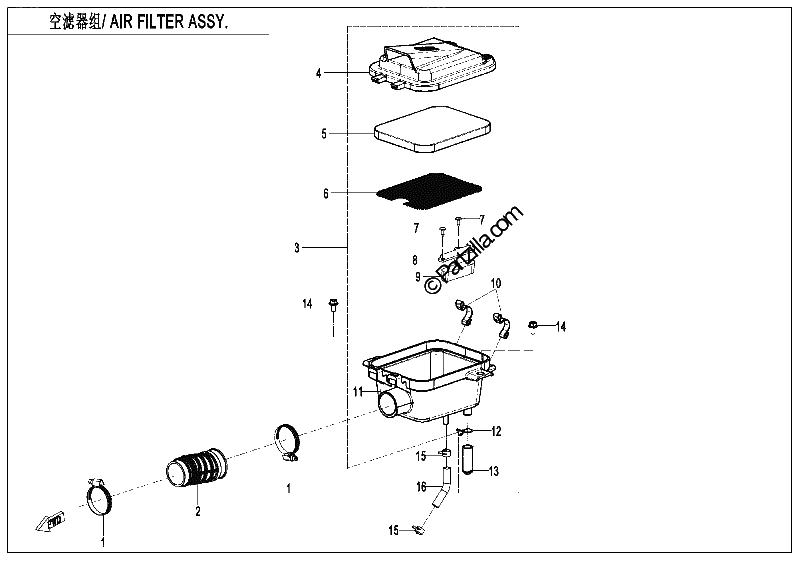 Diagrama de AIR FILTER