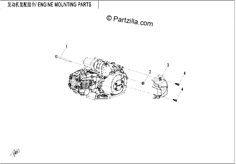 Diagrama de ENGINE MOUNTING PARTS