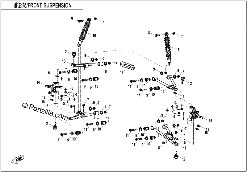 Diagrama de FRONT SUSPENSION