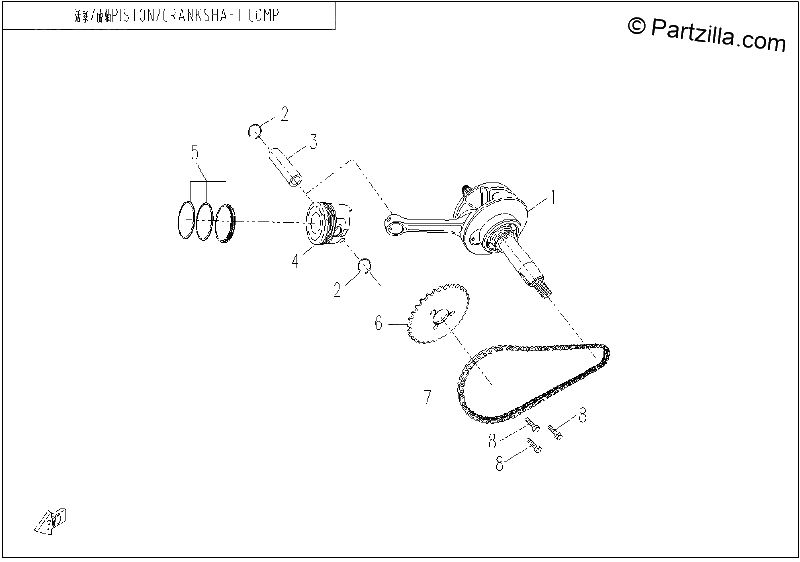 Diagrama de PISTON CRANKSHAFT COMP