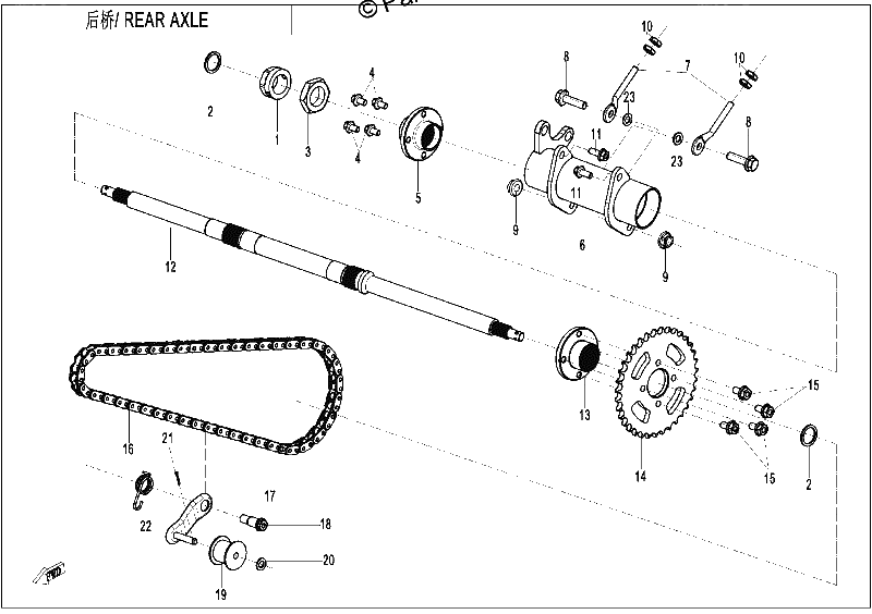 Diagrama de REAR AXLE BOLT REGULATING