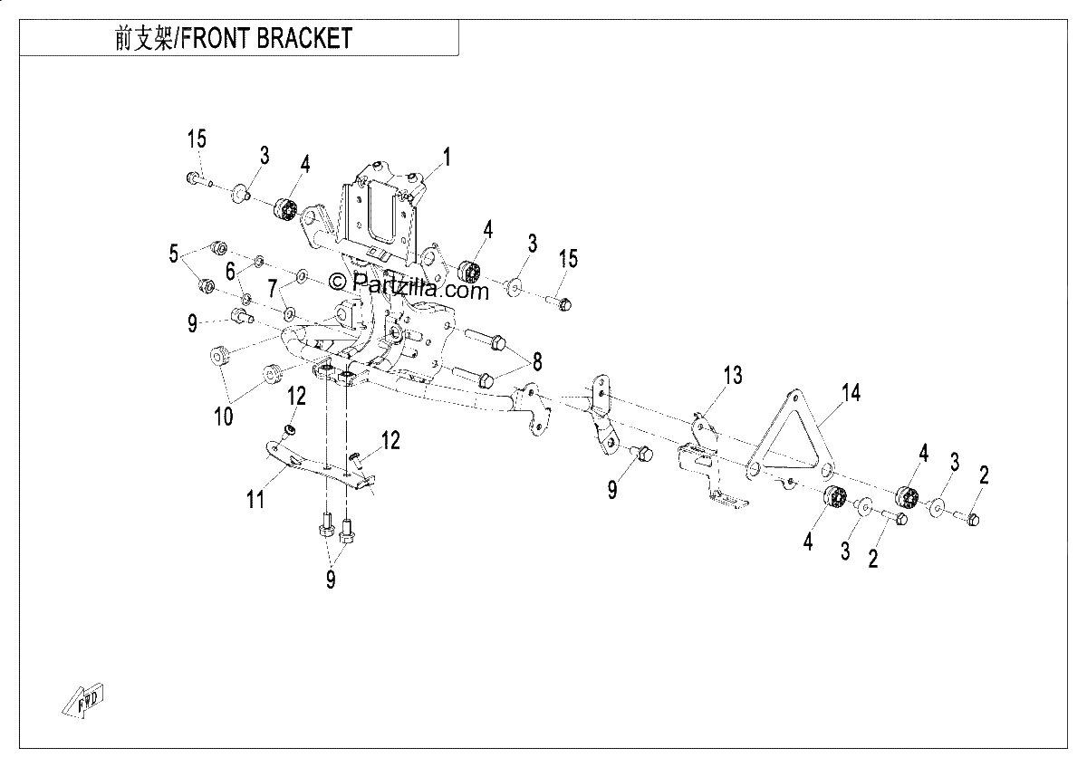 Diagrama de FRONT BRACKET