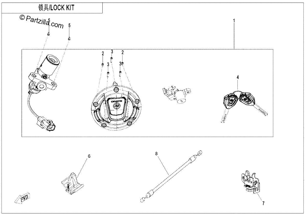 Diagrama de LOCK KIT