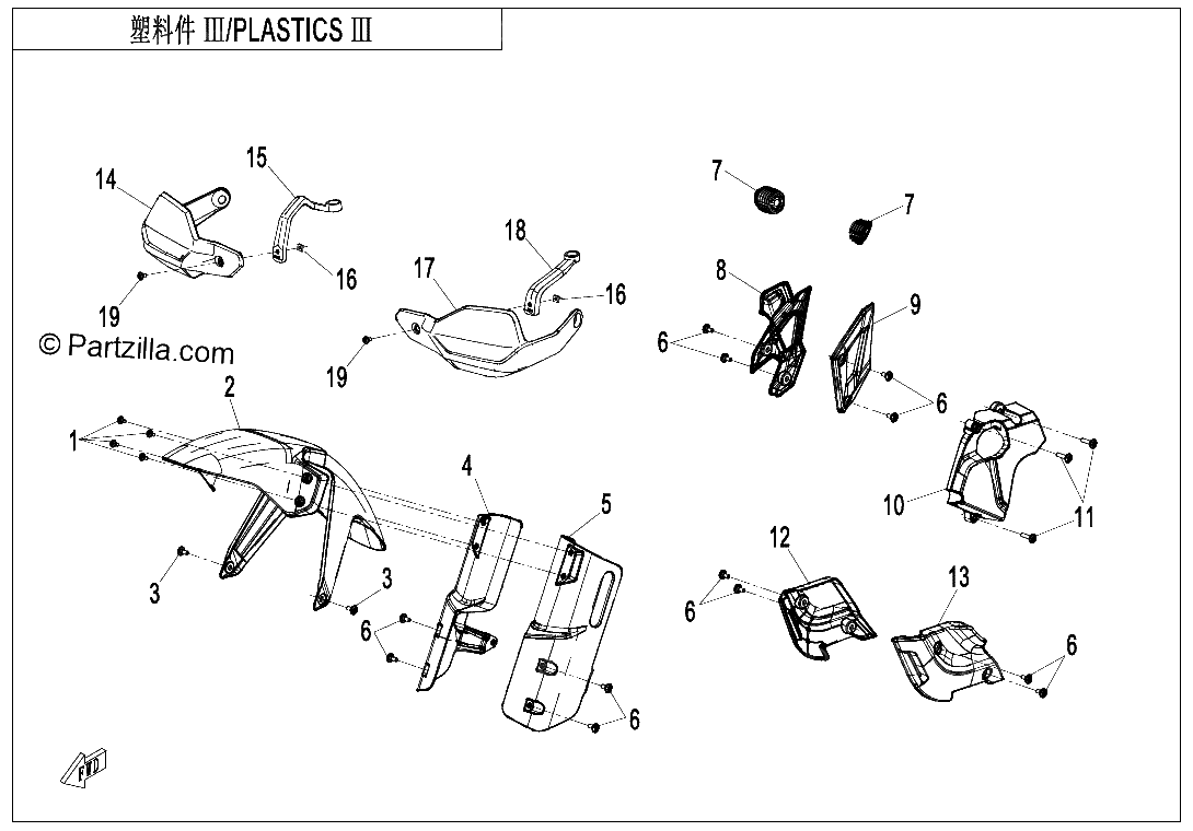 Diagrama de PLASTICS 3 LOW FENDER