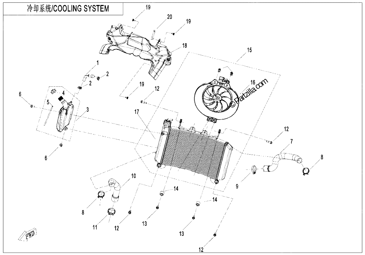Diagrama de COOLING SYSTEM