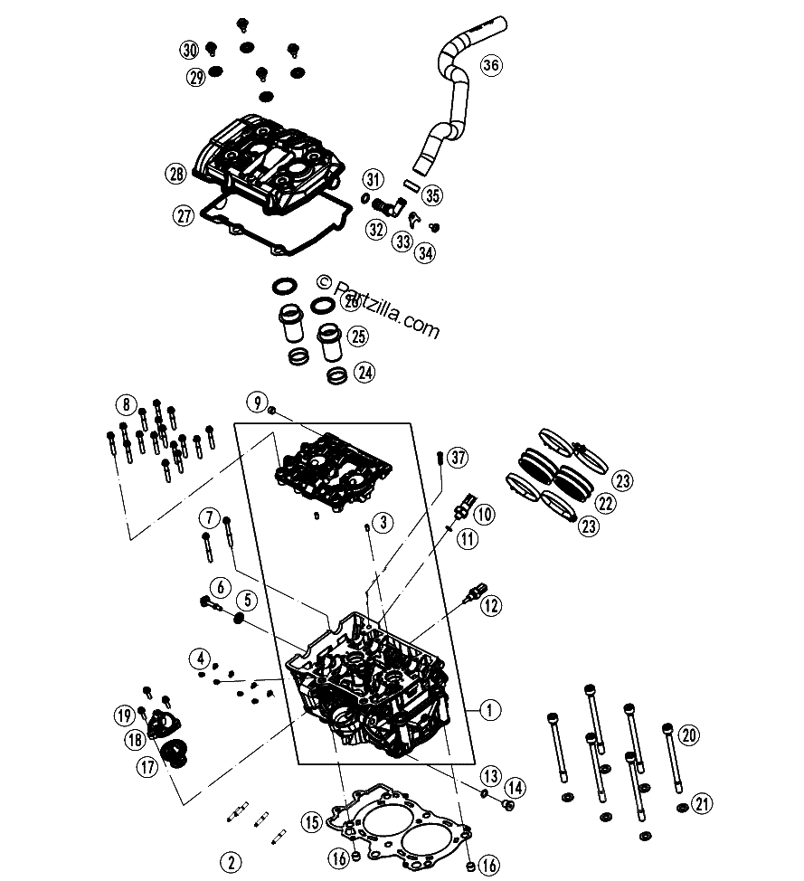 Diagrama de CYLINDER HEAD