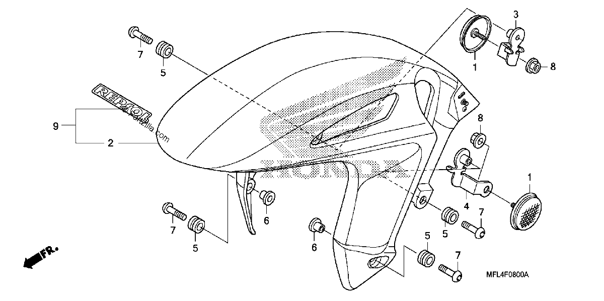 Diagrama de FRONT FENDER