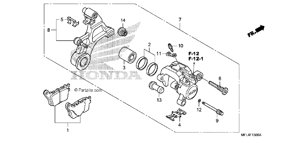 Diagrama de REAR BRAKE CALIPER