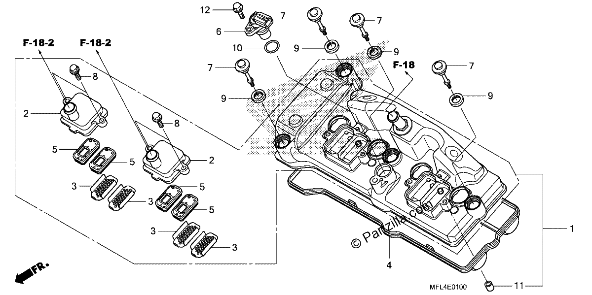 Diagrama de CYLINDER HEAD COVER