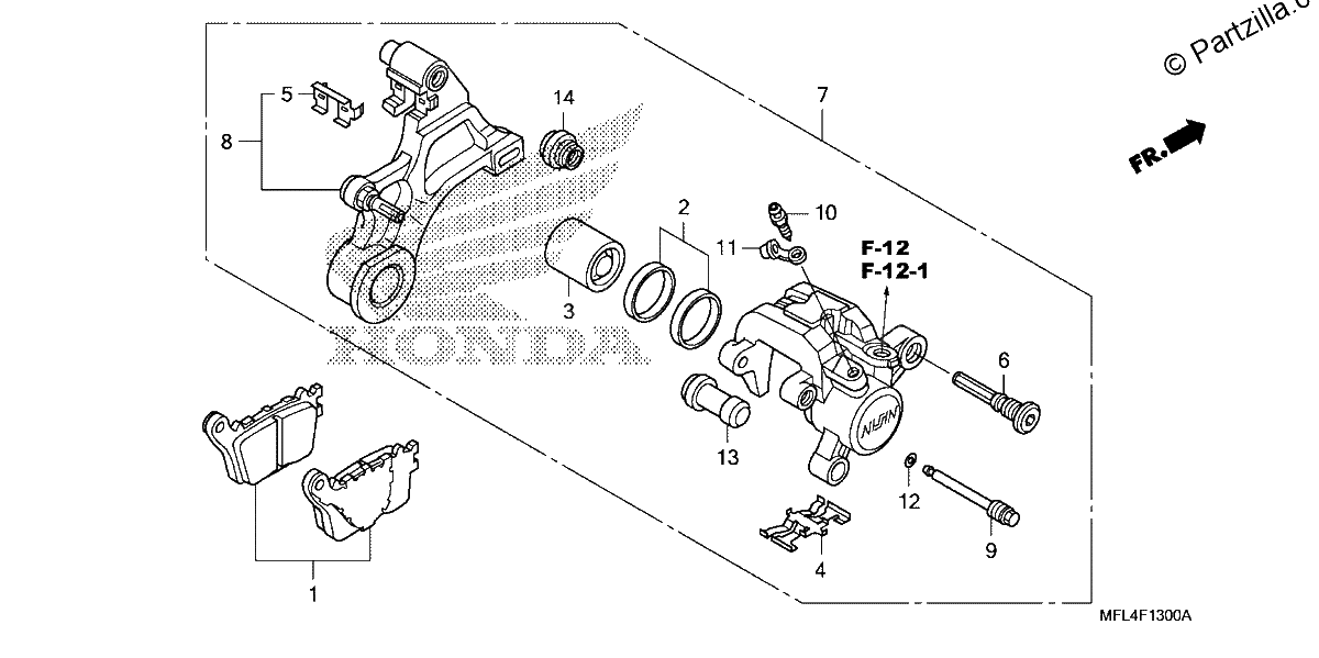 Diagrama de REAR BRAKE CALIPER