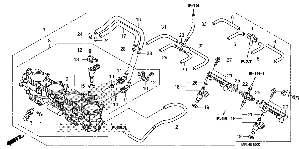 Diagrama de THROTTLE BODY
