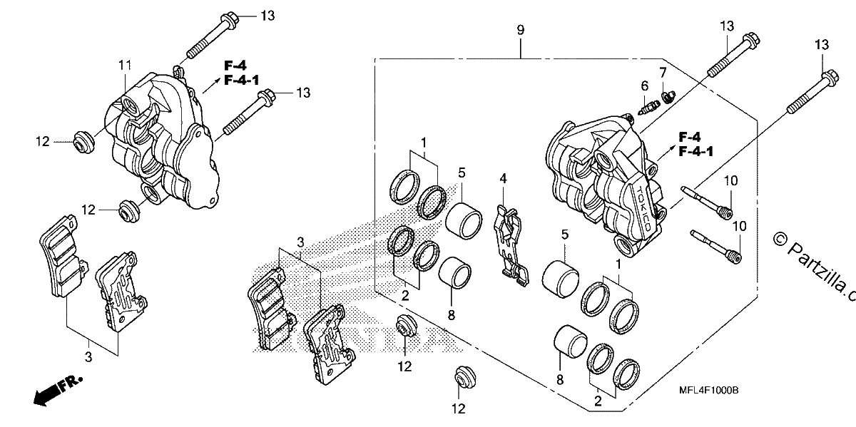 Diagrama de FRONT BRAKE CALIPER
