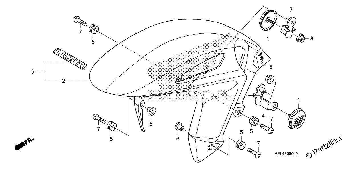 Diagrama de FRONT FENDER