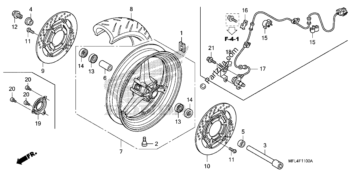 Diagrama de FRONT WHEEL