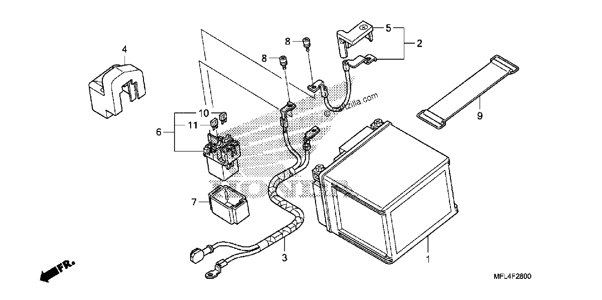 Diagrama de BATTERY CBR1000RR