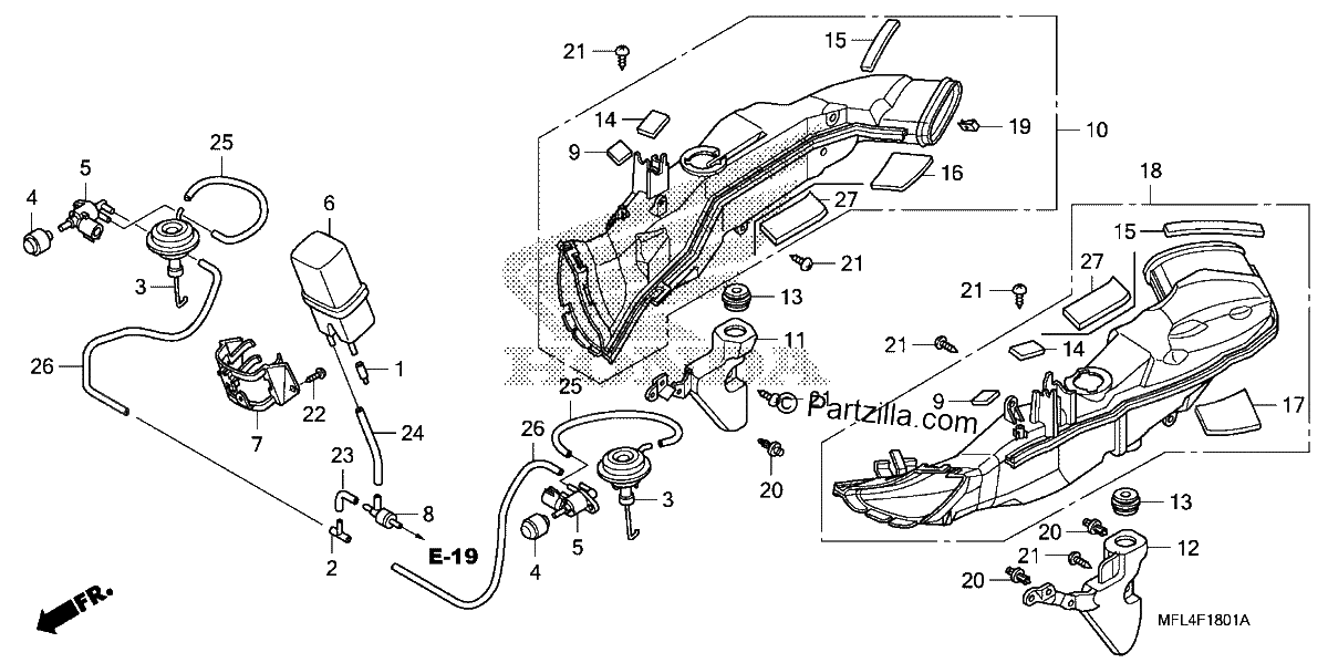 Diagrama de AIR INTAKE DUCT SOLENOID VALVE