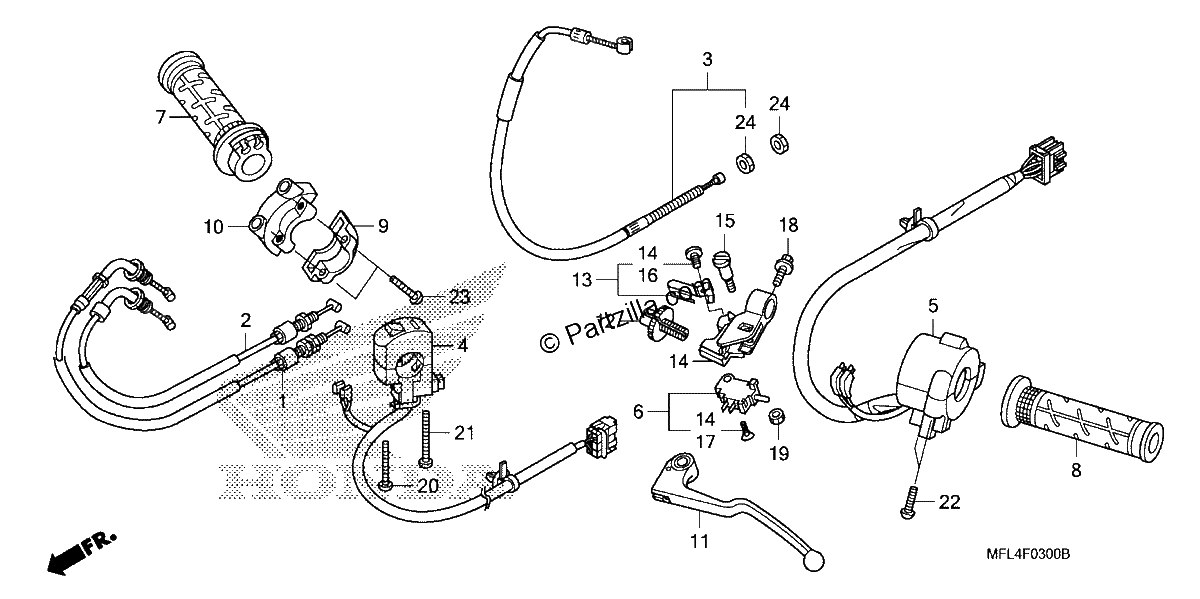 Diagrama de HANDLE LEVER SWITCH CABLE