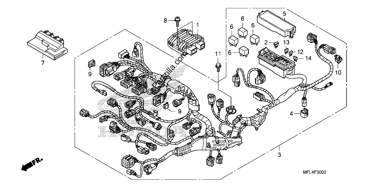 Diagrama de WIRE HARNESS CBR1000RR