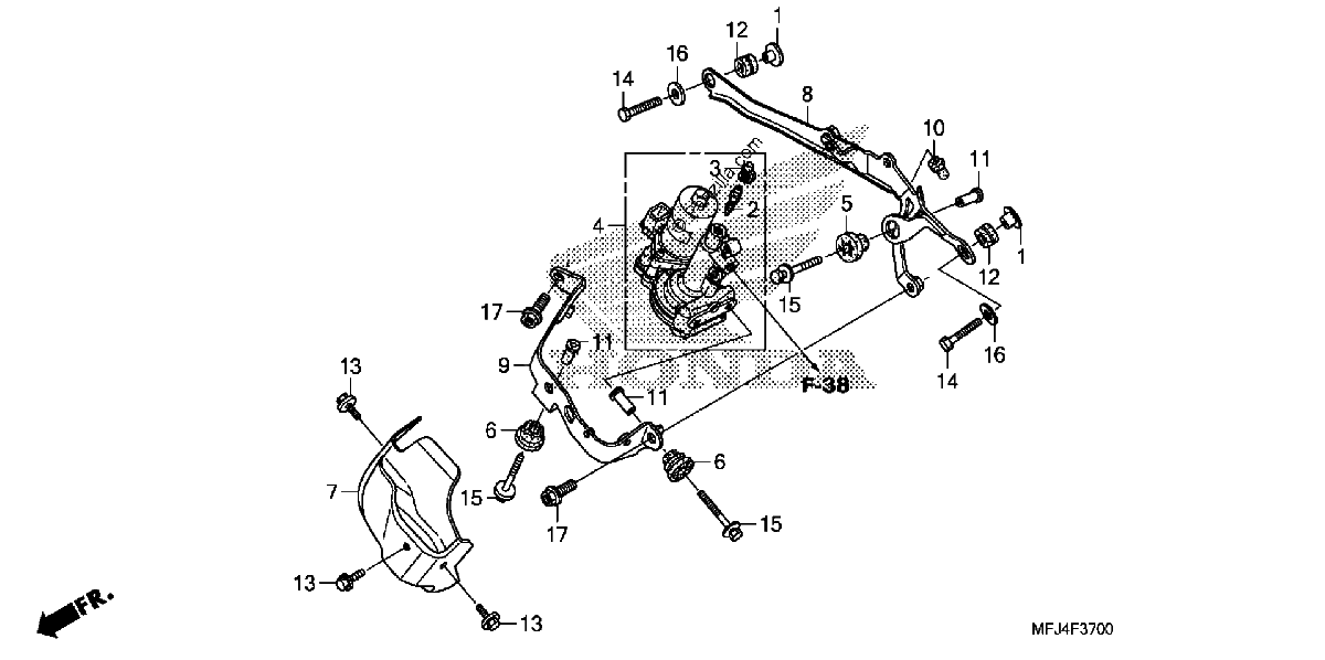 Diagrama de FRONT POWER UNIT CBR600RA