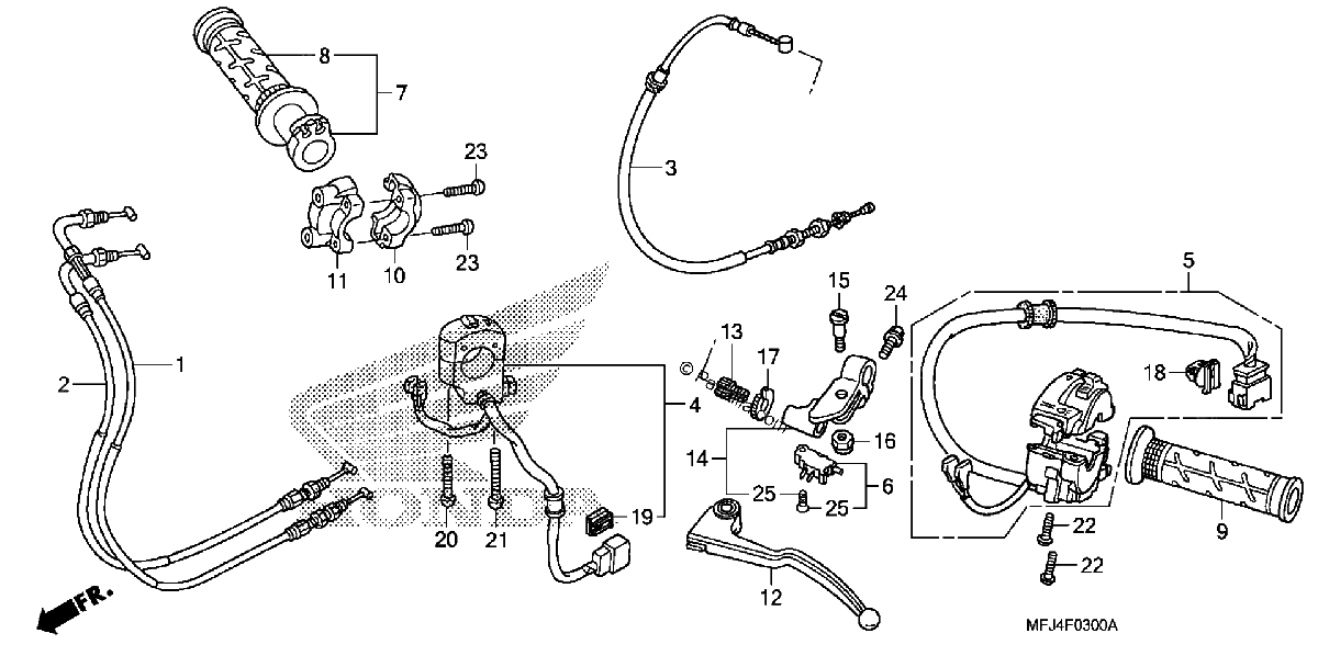 Diagrama de HANDLE LEVER SWITCH CABLE