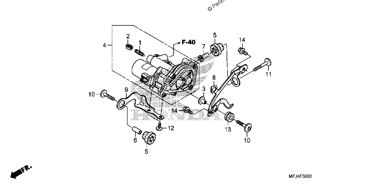 Diagrama de REAR POWER UNIT CBR600RA