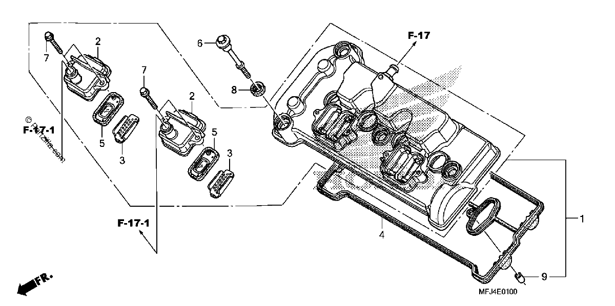 Diagrama de CYLINDER HEAD COVER