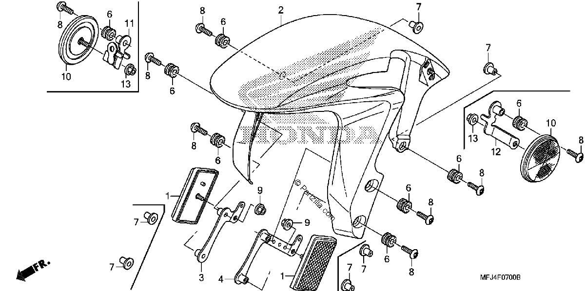 Diagrama de FRONT FENDER