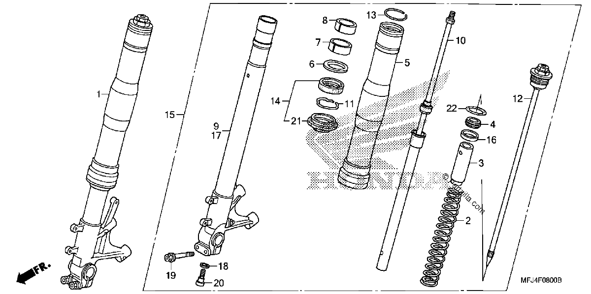 Diagrama de FRONT FORK