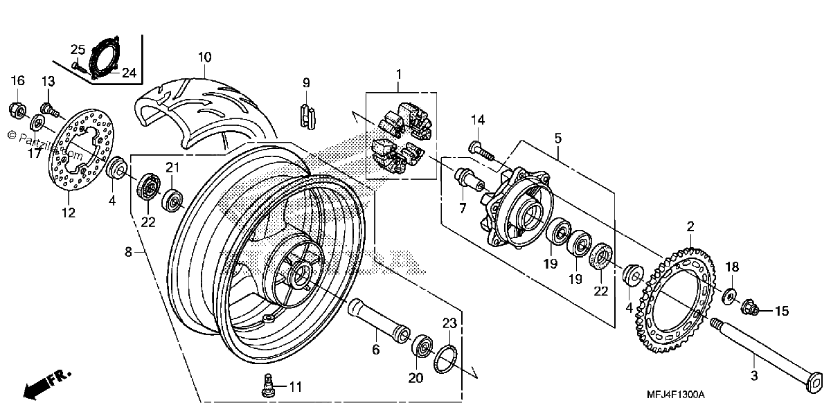 Diagrama de REAR WHEEL