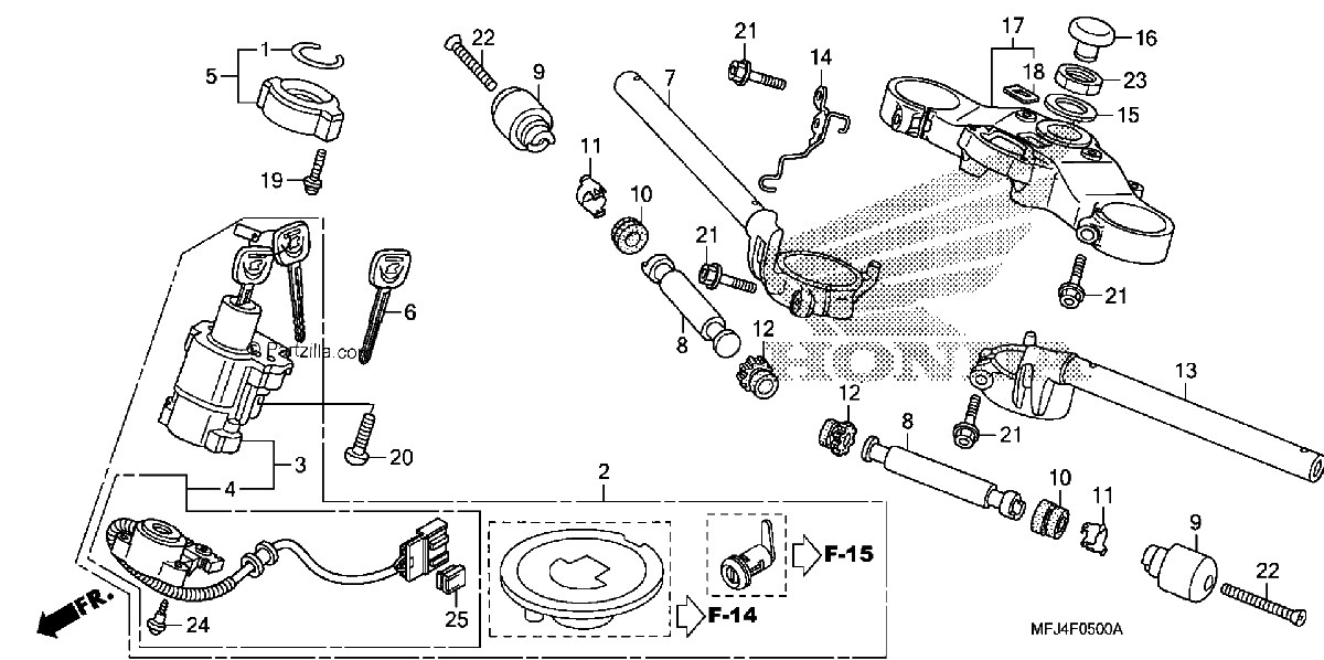 Diagrama de HANDLEBAR TOP BRIDGE