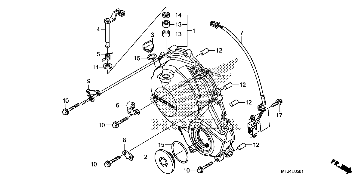 Diagrama de RIGHT CRANKCASE COVER 2