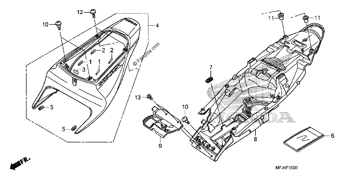 Diagrama de REAR COWL