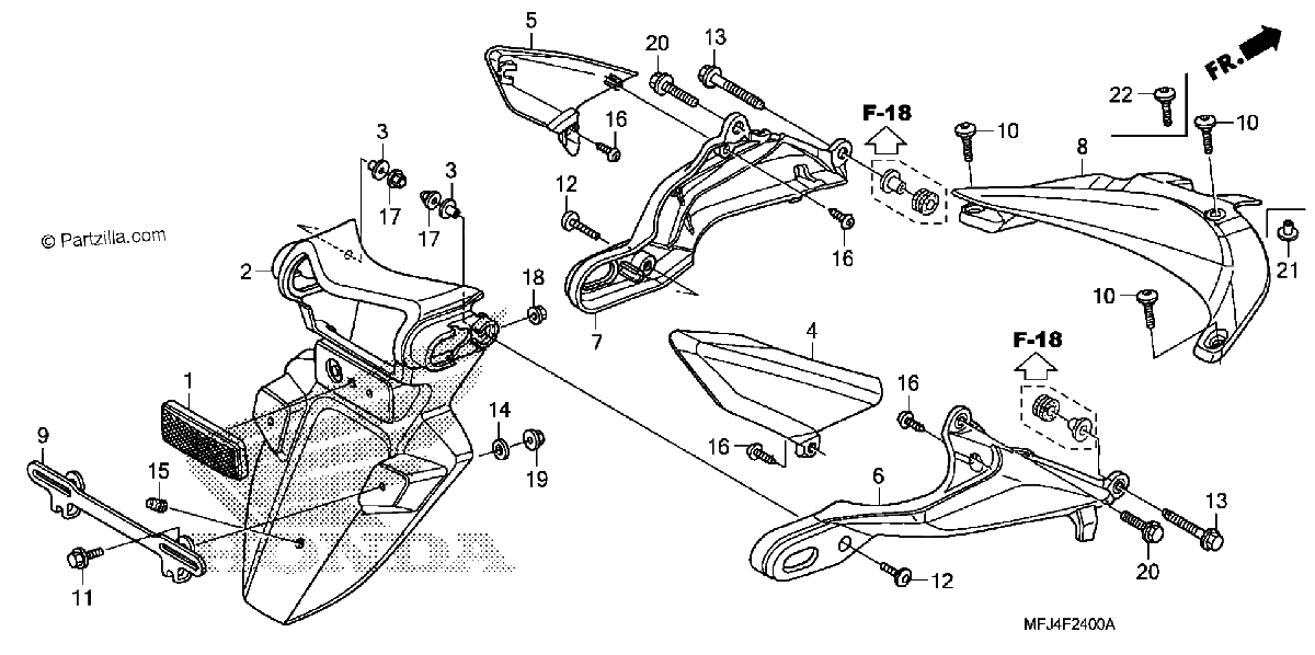 Diagrama de REAR FENDER