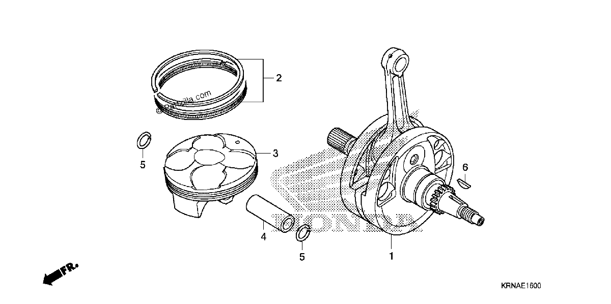 Diagrama de CRANKSHAFT PISTON