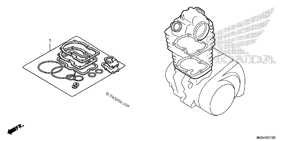 Diagrama de GASKET KIT A