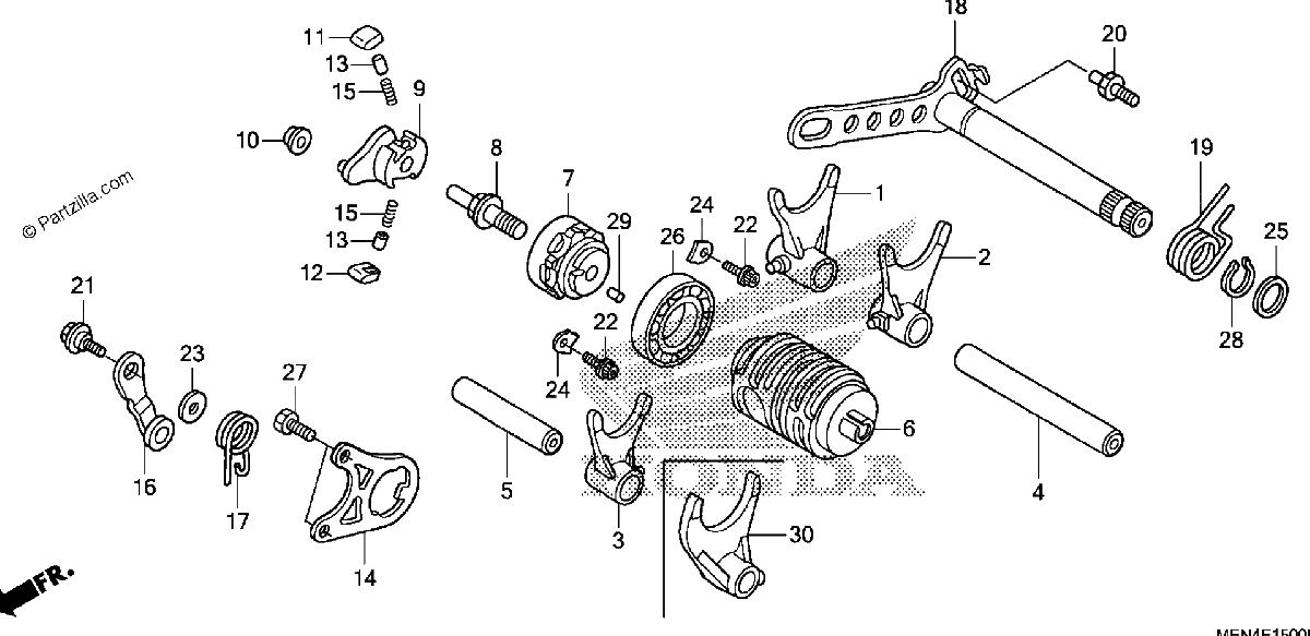 Diagrama de GEAR SHIFT DRUM