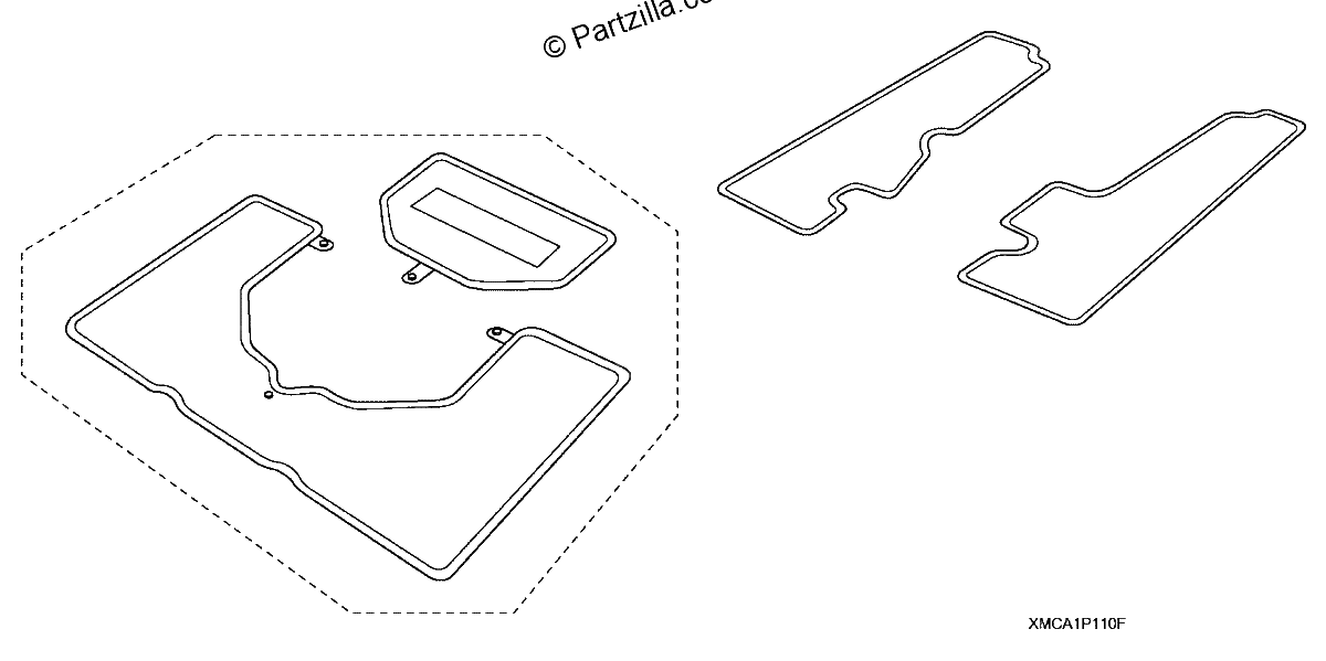 Diagrama de DELUXE SADDLEBAG TRUNK MAT SET 2