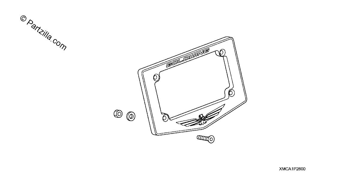 Diagrama de LICENSE PLATE FRAME CHROME