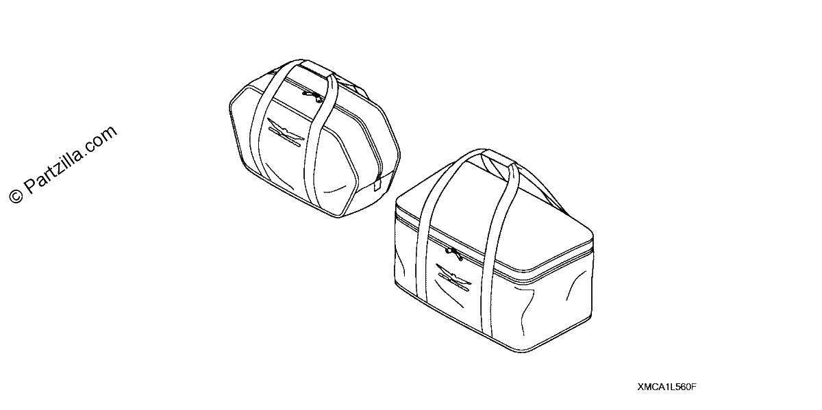 Diagrama de NYLON SADDLE TRUNK LINER SET