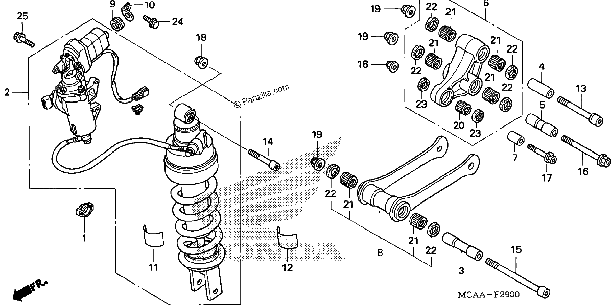 Diagrama de REAR SHOCK ABSORBER