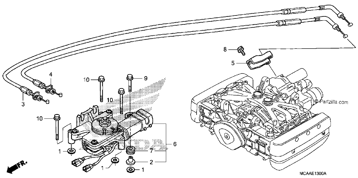 Diagrama de REVERSE SHIFT ACTUATOR