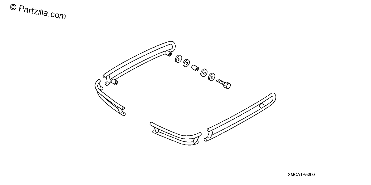 Diagrama de SADDLEBAG RAIL SET CHROME