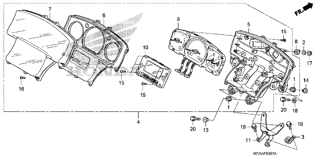Diagrama de SPEEDOMETER GL1800 06