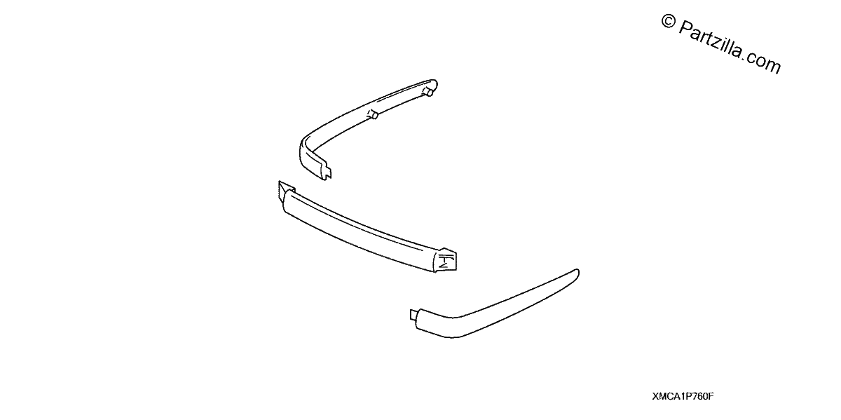 Diagrama de TRUNK MOLDING KIT CHROME