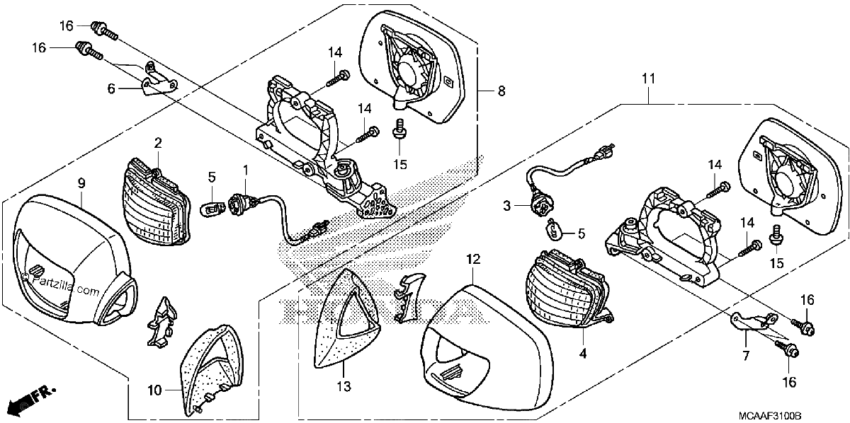 Diagrama de TURN SIGNAL MIRROR