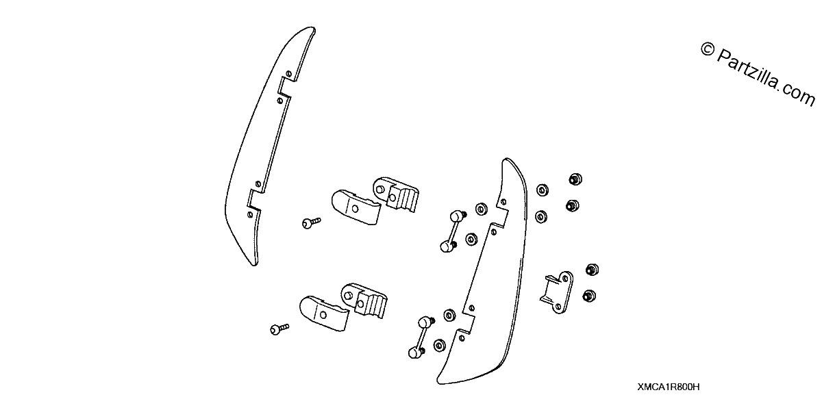 Diagrama de WINDSHIELD AIR DEFLECTOR TALL