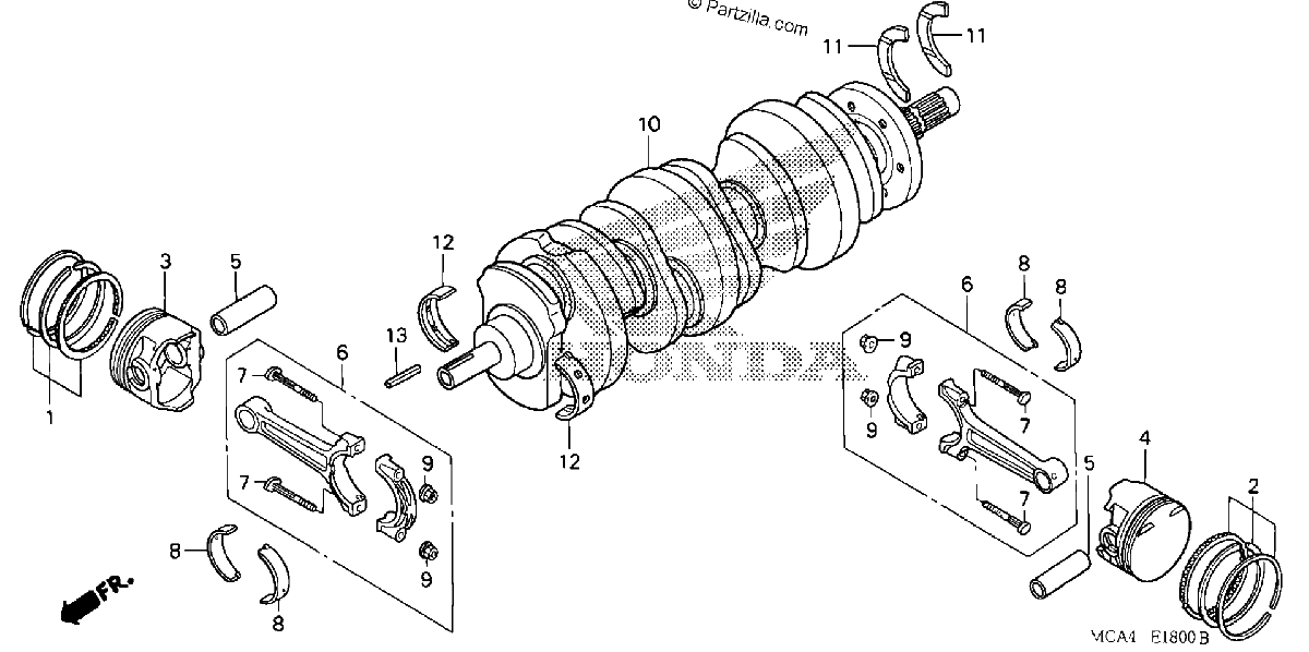 Diagrama de CRANKSHAFT PISTON